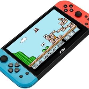 New World X80 Hand Video Games Console Handheld Game Player 7 Inch Full-Color Disply Games TV Output 8 Emulator Support PS1