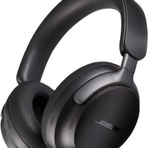 Bose New Quietcomfort Ultra Wireless Noise Cancelling in Ear Headphones with Spatial Audio, Over Ear Headphones with Mic, Up to 24 Hours of Battery Life, Black