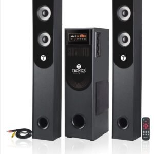 TRONICA TR-1501 Auxiliary, Bluetooth Deep Bass Home Theater with Subwoofer 2.1 Channel with 55W Premium Signature Sound, Multiple Connectivity Modes, Master Remote and Sleek Finish (Black)