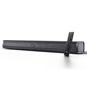 Mivi Fort Q80 Soundbar with 80W Surround Sound, 2.2 Channel soundbar with 2 in-Built subwoofers, Multiple EQ and Input Modes, Remote Accessibility, Bluetooth v5.2, Made in India Sound bar for TV