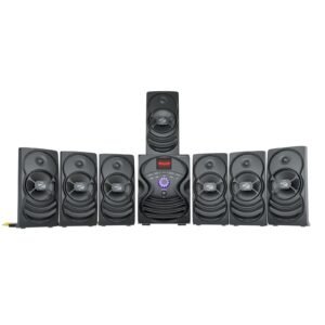 ZEBRONICS Omega 7.1 Home Theatre Speaker with 120W Output, Bluetooth v5.0, USB, AUX, FM Radio, Powerful Subwoofer, LED Display, Remote, Volume & Bass Control