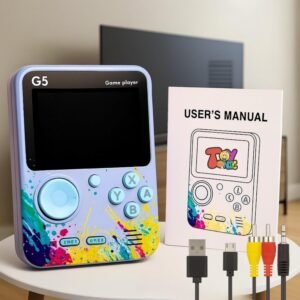 TOYTONIC G5 Handheld Game Console for Kids, Retro Gaming Device with 3.0" HD Screen, Built-in 500 Classic Games, AV Output, Random Color – Portable Game Player for Boys & Girls, Multicolour