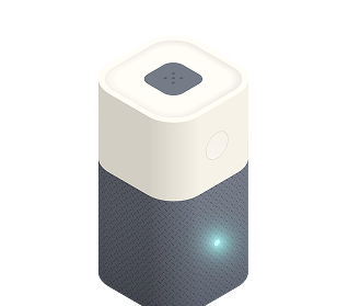 isometric-smart-speaker-with-led-light-white-background-vector-illustration 1